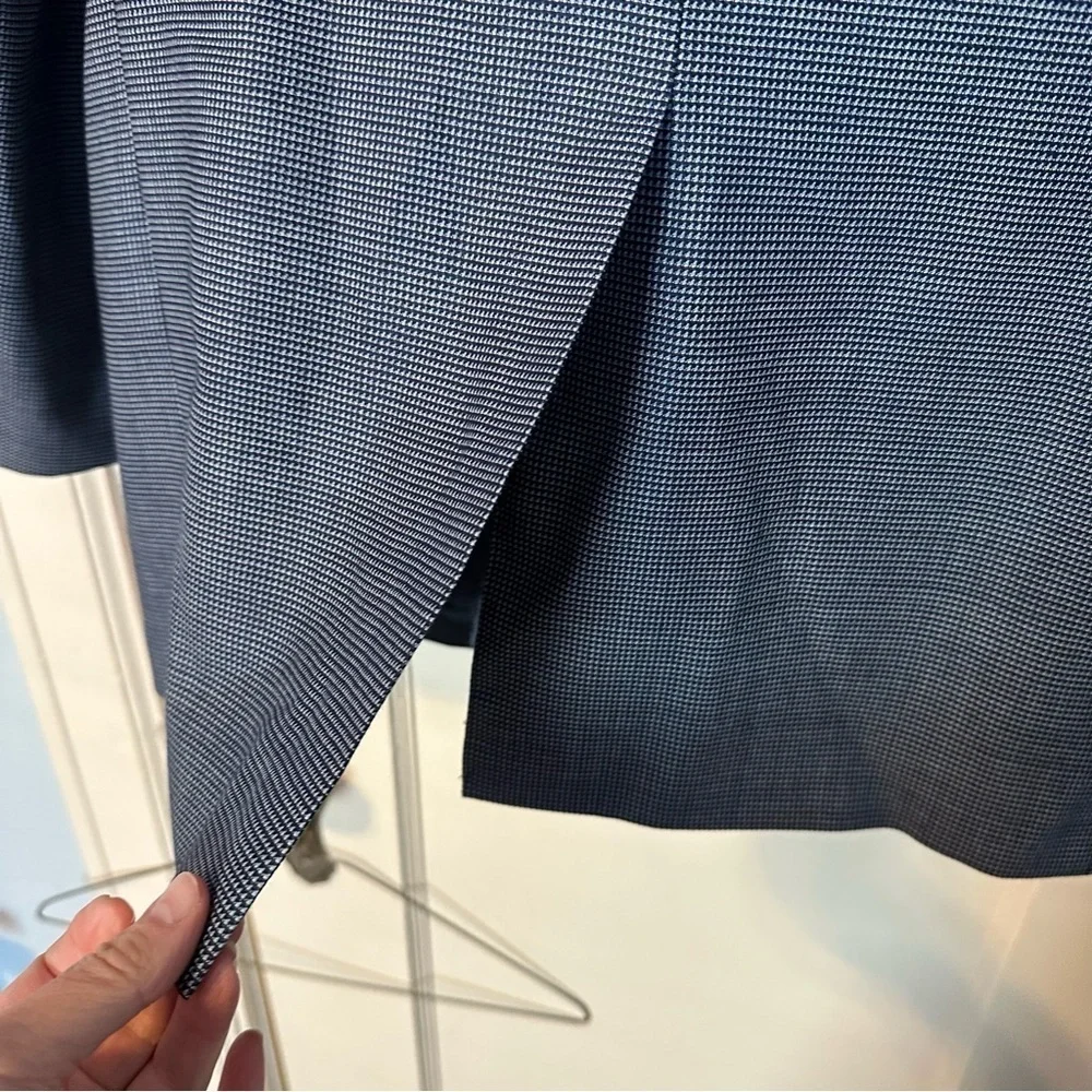 Daniel Cremieux Blazer Loro Piana Blue Gray Houndstooth Size 40L